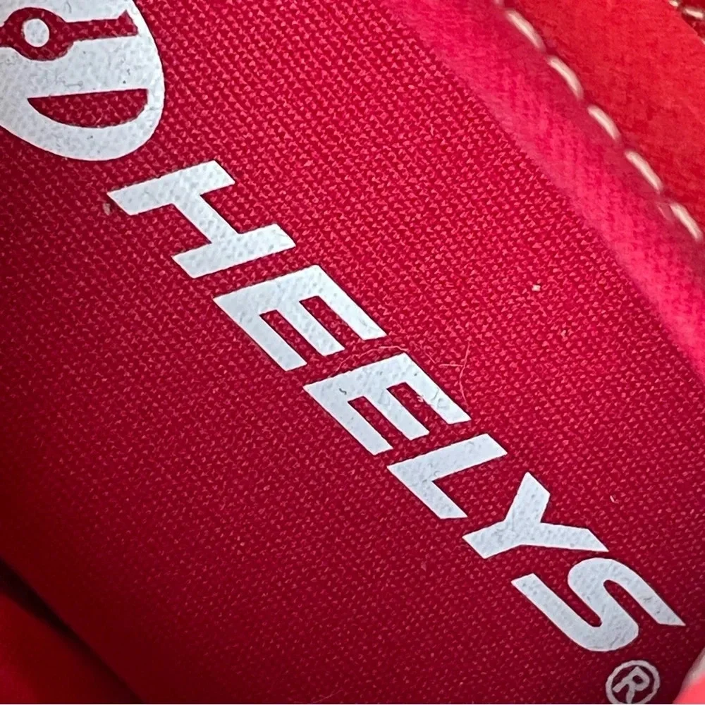 Heelys Red Sneakers with White Logo. Size 7.Skate shoes. Used- has marks.
